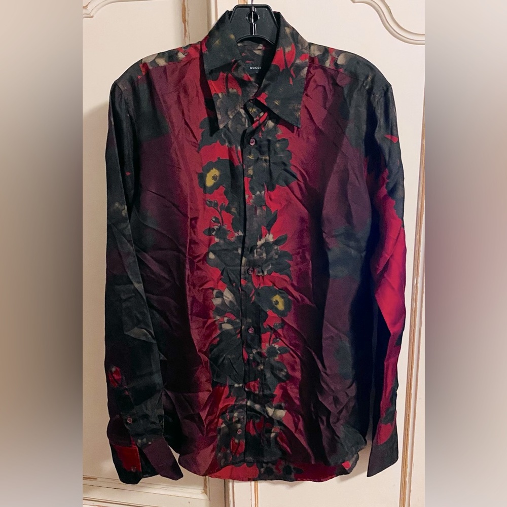 Vintage Gucci Men’s floral button shirt